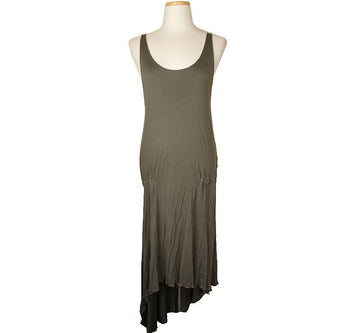 Joseph Khaki Green Asymmetric Long Dress 2 26809367