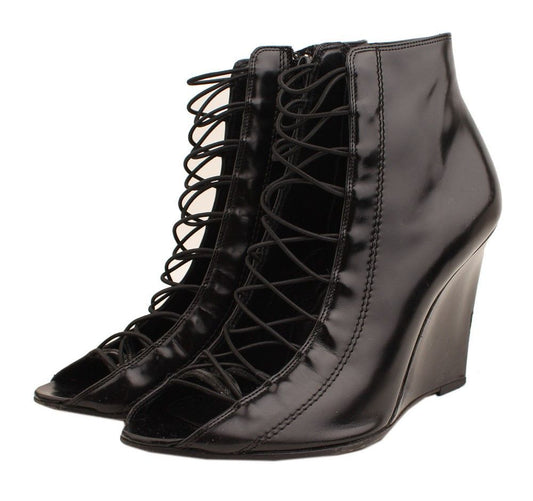 GIVENCHY Schwarze Schnür-Wedge-Boots 39.5 26810946