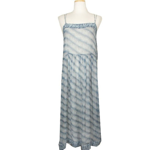 ISABEL MARANT ブルーシースルーシルクワンピース66 26809637