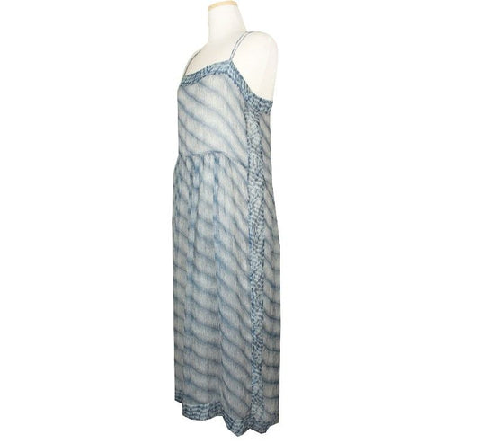 ISABEL MARANT ブルーシースルーシルクワンピース66 26809637