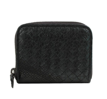 BOTTEGA VENETA ディープグリーン＆ブラック ペイトンカードケース 26811740