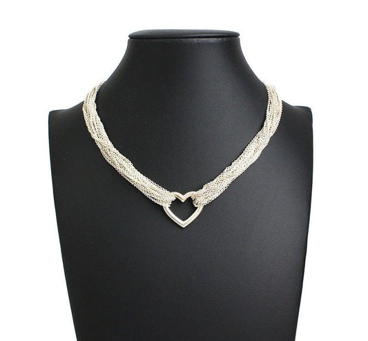 Tiffany & Co Heart 925 Silver Necklace 30891676