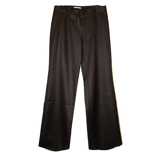 ISSEY MIYAKE Issey FETE Schwarze Hochglanz Weite Hose 1 26810057