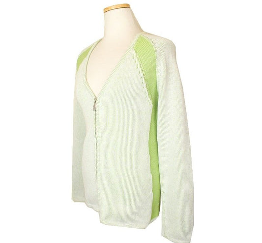 MALO Apfelgrüner Strickcardigan 26810077
