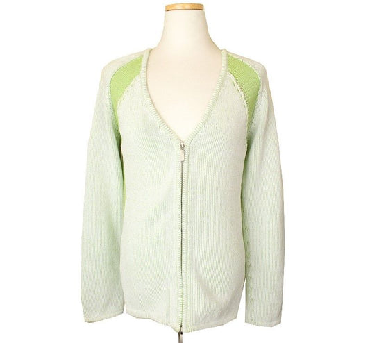 MALO Apfelgrüner Strickcardigan 26810077