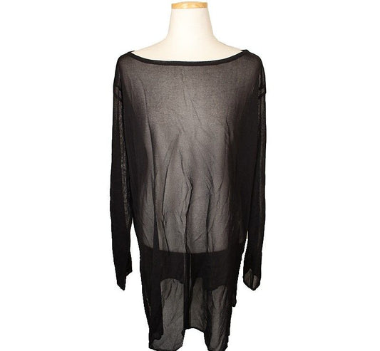 MAXMARA Schwarzes Mesh Lockere Strickoberteil M 26809706