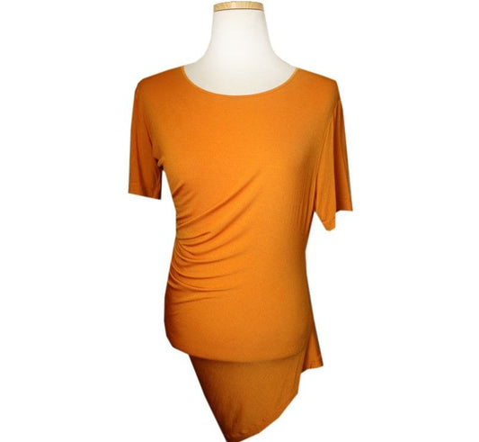 Etro Yellow Asymmetrical Draped Top 48 26806997