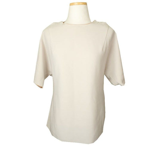 Lanvin Ivory Back Cutting Chiffon Top 82 26807182