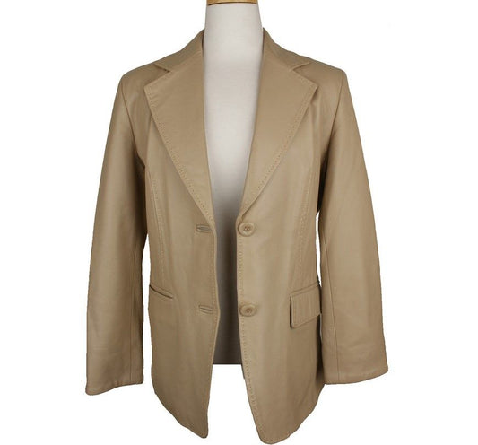 Balmain Beige Stitch Lambskin Jacket 9 26810022