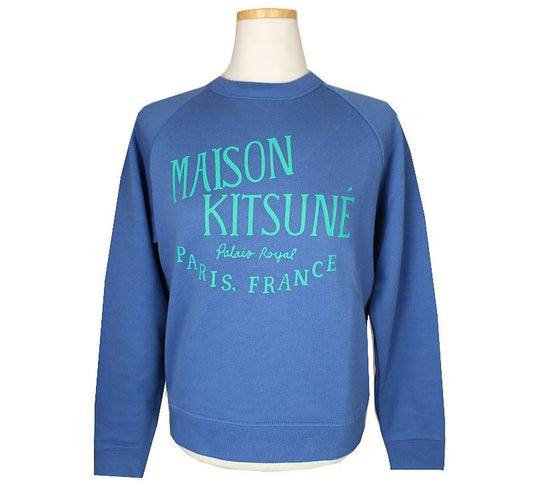 Maison Kitsune XS Blue Logo Lettering Sweatshirt XS 26807131