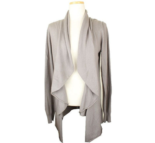 AIGNER Graue Kaschmir-Mischung offene Strickjacke M 26809895