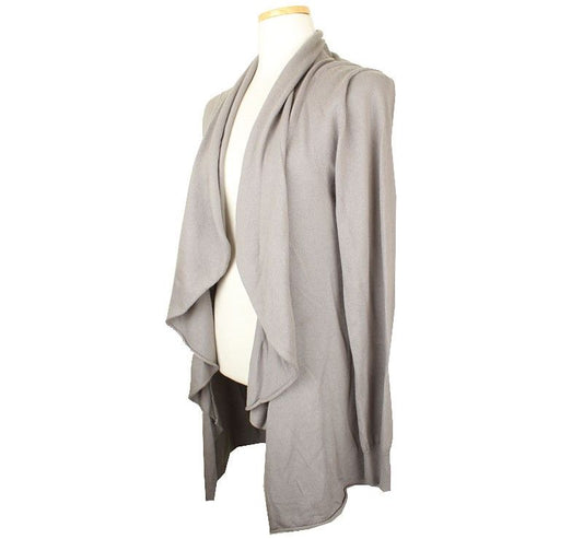 AIGNER Graue Kaschmir-Mischung offene Strickjacke M 26809895
