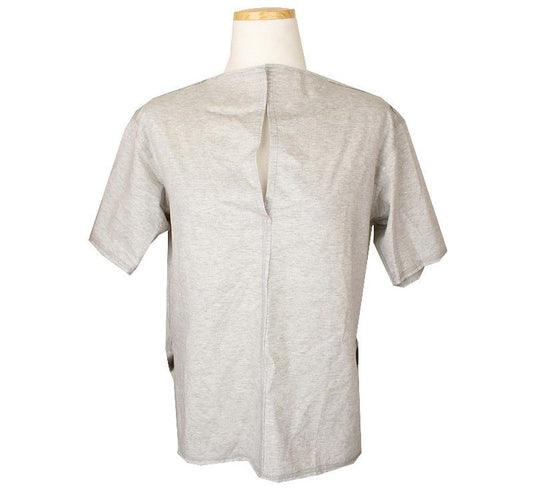 ISSEY MIYAKE Issey Shoreline Melange Grey Cotton Top 8 26807270