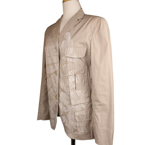 JIL SANDER Beige Druckjacke 55½ 26810313