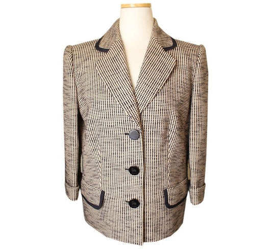 Salvatore Ferragamo Black & Light Pink Cotton Blend Jacket 42 26809885