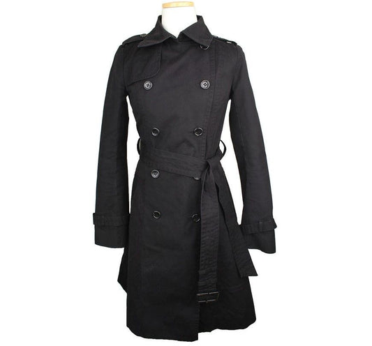 JILL STUART Black Belted Trench Coat S 26810674
