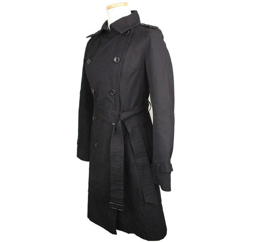 JILL STUART Black Belted Trench Coat S 26810674
