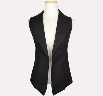 MaxMara Spomax Black Cutting Linen Vest 36 26810309