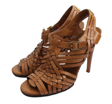 Tory Burch Camel Woven Leather Sandals 7.5 40276171