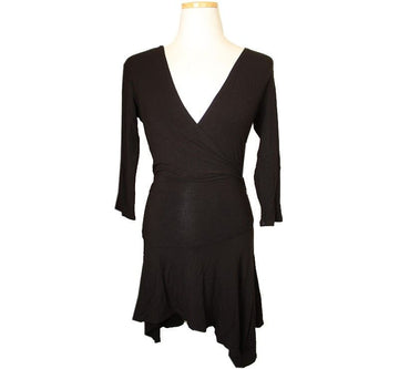 ISSEY MIYAKE イセイ ブラック ラップ アシンメトリック ワンピース 2 26809292