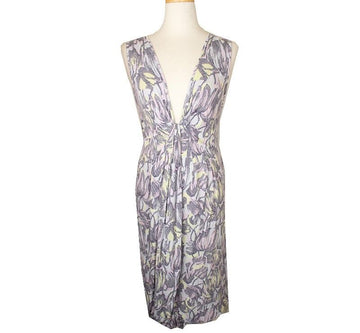 MaxMara Multi-Print Shirring Balloon Long Dress S 26809662