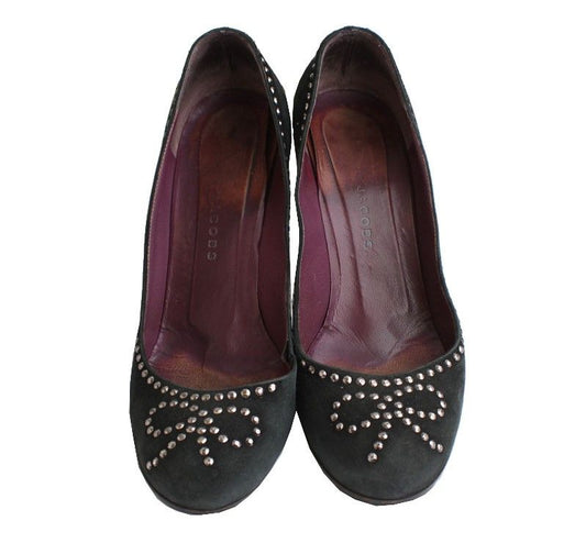 MARC JACOBS Markenstud Schuhe Schwarz mit goldenen Nieten 36.5 26810721