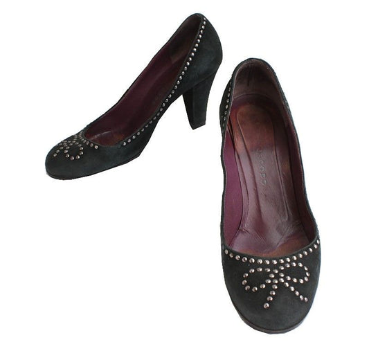 MARC JACOBS Markenstud Schuhe Schwarz mit goldenen Nieten 36.5 26810721