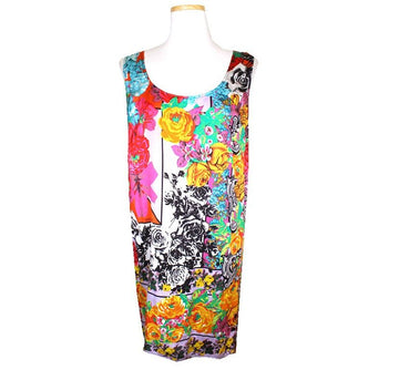 Versace Multi-Print Silk Sleeveless Dress 38 26809326