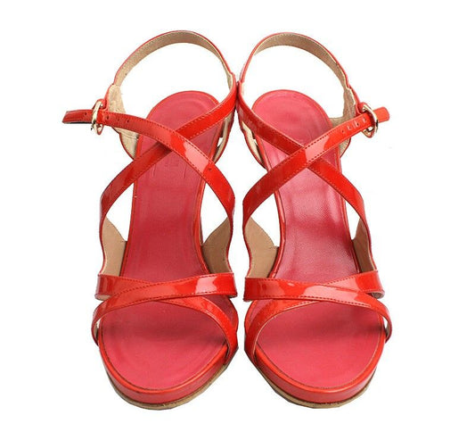 Armani Collezioni Coral Red Sandals 37 40276174