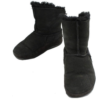 Fitflop Black Mukluk Leather Boots US6 26811111