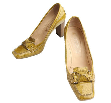 TODS Mustard-Muster 3D-Dekor Patent Gomini Pumps 37,5 26810715
