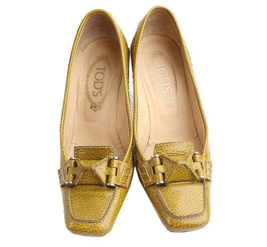 TODS Mustard-Muster 3D-Dekor Patent Gomini Pumps 37,5 26810715