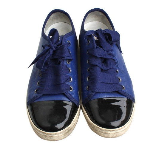 Lanvin Royal Blue Black Cap Toe Sneakers 36 26807624