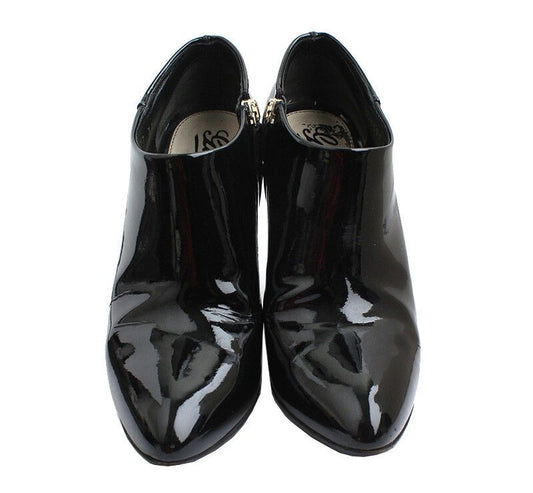 Gucci Black Patent Ankle Boots 37 12 40276187
