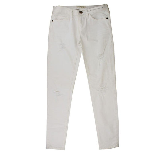 CURRENT ELLIOTT Weiße beschädigte Skinny-Jeans 24 26809825