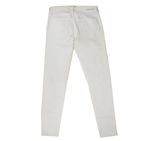 CURRENT ELLIOTT Weiße beschädigte Skinny-Jeans 24 26809825