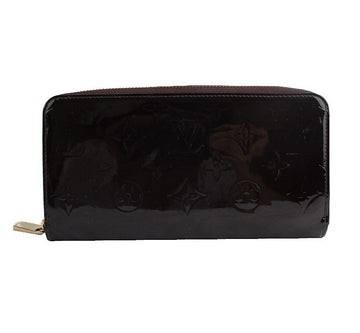 Louis Vuitton Monogram Vernis Pearl Burgundy Gold Hardware Zippy Long Wallet 26811459
