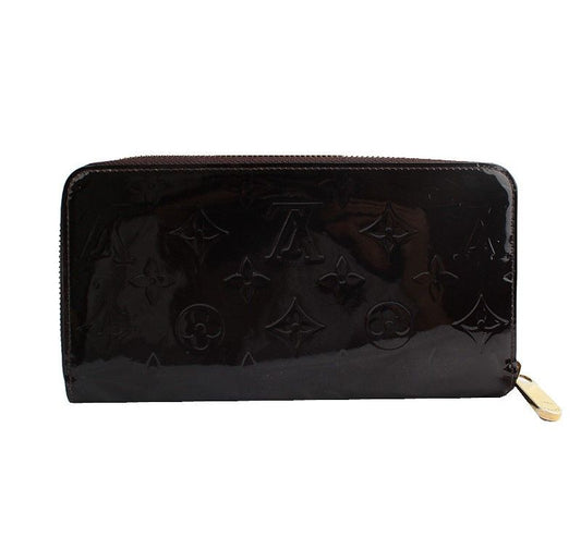 Louis Vuitton Monogram Vernis Pearl Burgundy Gold Hardware Zippy Long Wallet 26811459