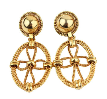 PRADA クローバークリップ型ゴールドビッグピアス 26811661