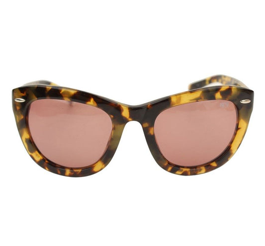 Linda Farrow Leopard Pattern Pink Lens Sunglasses 26811942