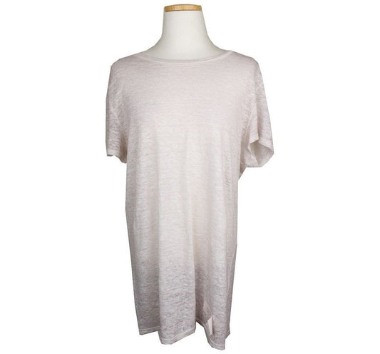 Vanessa Bruno Atte Melange Pink Linen T-Shirt S 26807307