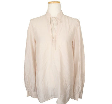 Theory Pink Beige Cotton Silk Top S 26809123