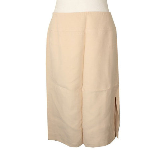 MAXMARA クリームベージュ スティッチ ウール混紡 スカート 40 26809465