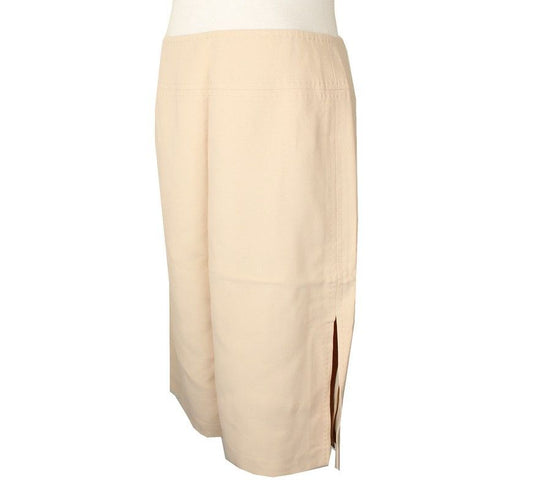 MAXMARA クリームベージュ スティッチ ウール混紡 スカート 40 26809465