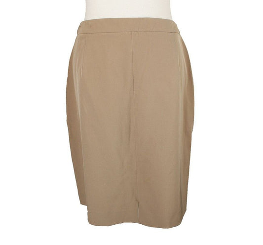 MaxMara Beige Slit Skirt 1 26809409