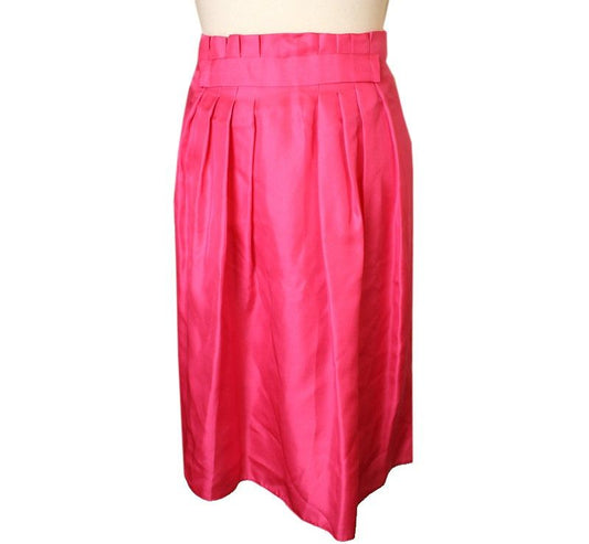 BLUMARINE Pink Ruched Silk Mini Skirt 38 26809341