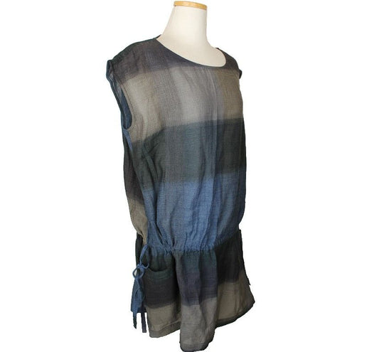 ISSEY MIYAKE イセイハート マルチプリント ルーズフィット コットンシルク ワンピース 2 26809260