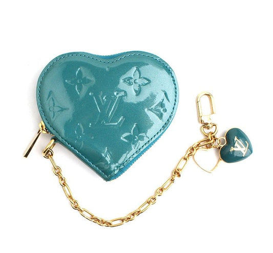 Louis Vuitton Malachite Heart Monogram Verni Coin Purse and Keyring 2008 TH 4020 26811431