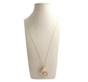 SWAROVSKI Kristall Schmetterling Brosche Anhänger vergoldete lange Halskette 31210897