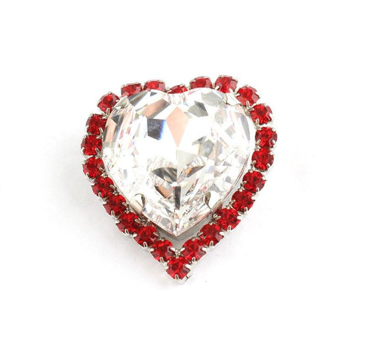 Christopher Kane Crystal Heart Brooch 26811836